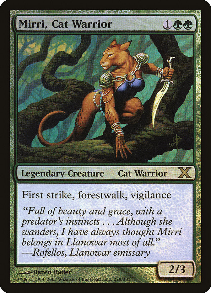 Mirri, Cat Warrior (Premium Foil) [Tenth Edition] | Gear Gaming Bentonville
