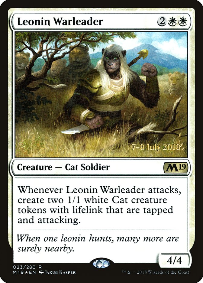 Leonin Warleader [Core Set 2019 Prerelease Promos] | Gear Gaming Bentonville