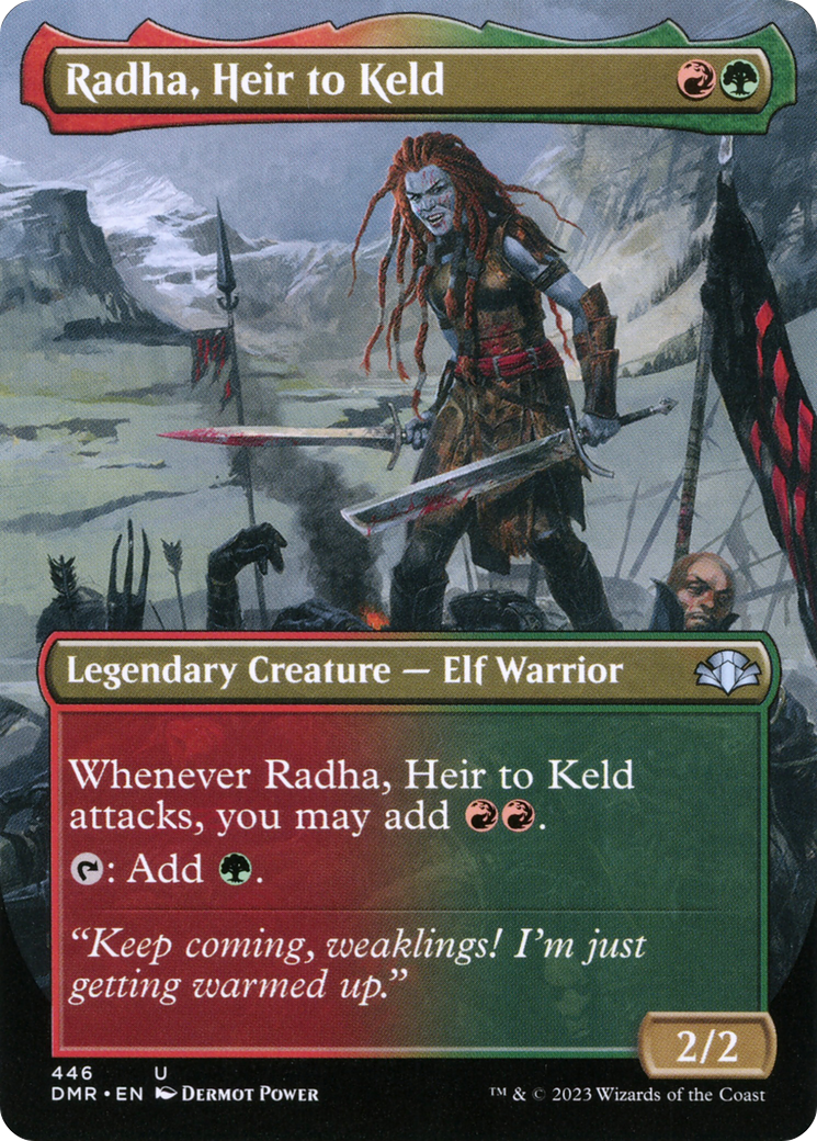 Radha, Heir to Keld (Borderless Alternate Art) [Dominaria Remastered] | Gear Gaming Bentonville