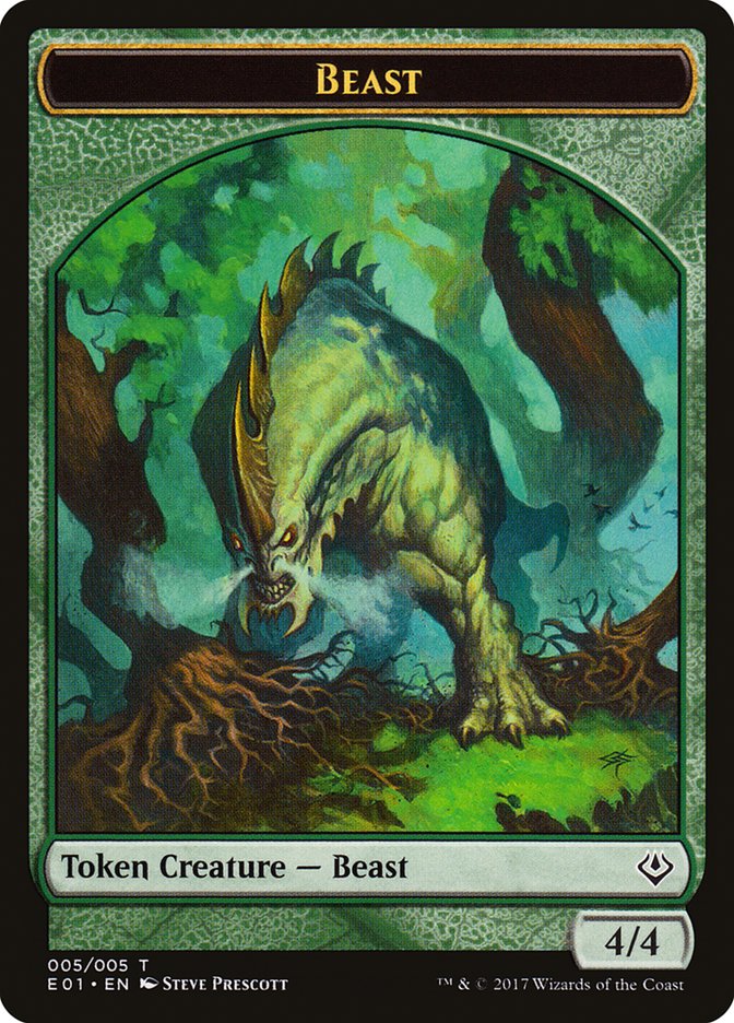Beast (005) // Soldier Double-Sided Token [Archenemy: Nicol Bolas Tokens] | Gear Gaming Bentonville
