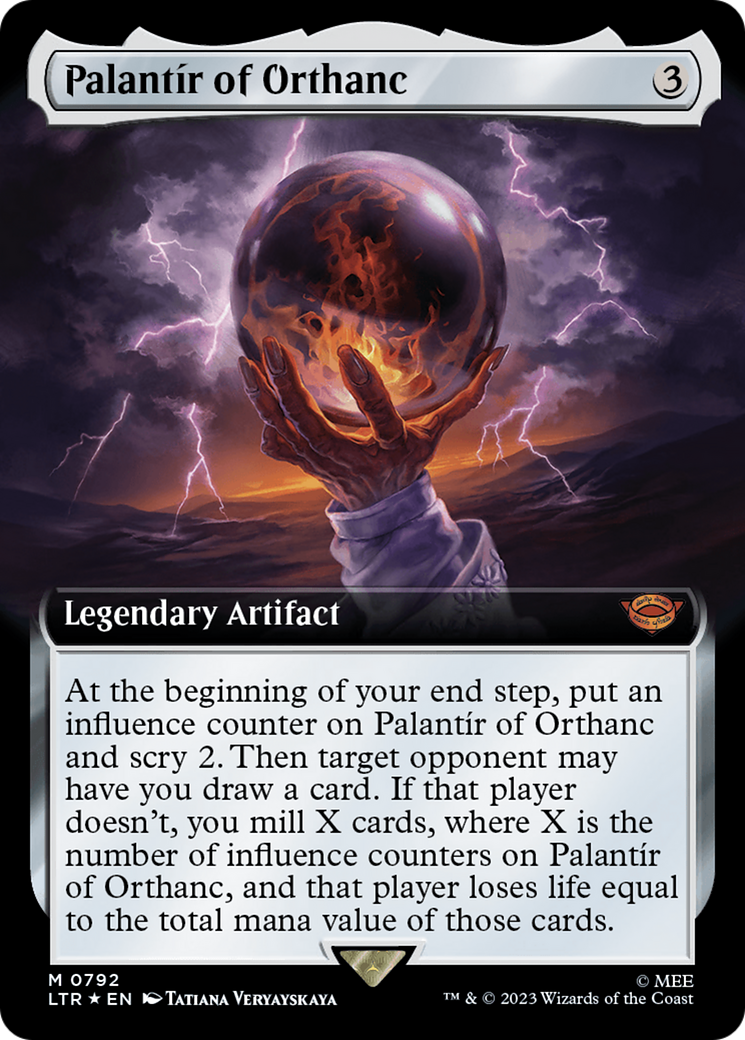 Palantir of Orthanc (Extended Art) (Surge Foil) [The Lord of the Rings: Tales of Middle-Earth] | Gear Gaming Bentonville