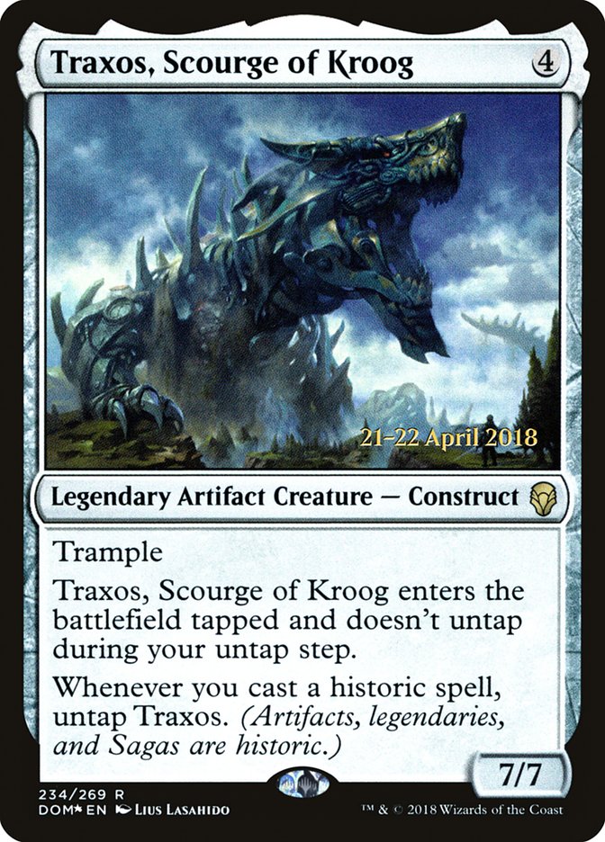 Traxos, Scourge of Kroog [Dominaria Prerelease Promos] | Gear Gaming Bentonville