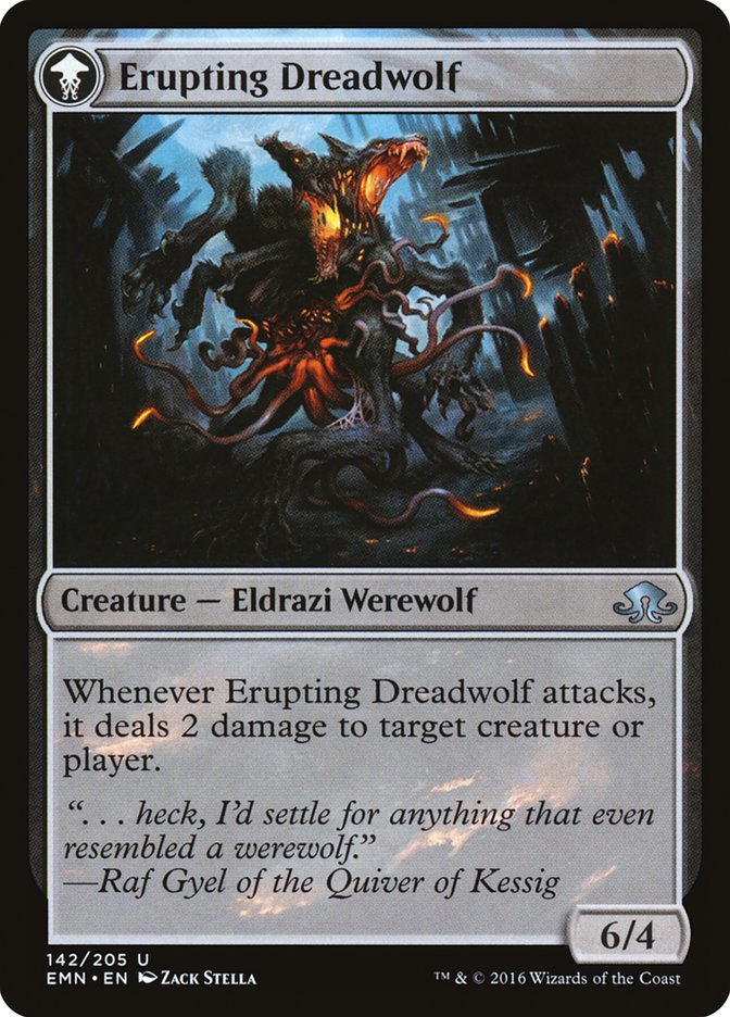 Smoldering Werewolf // Erupting Dreadwolf [Eldritch Moon] | Gear Gaming Bentonville
