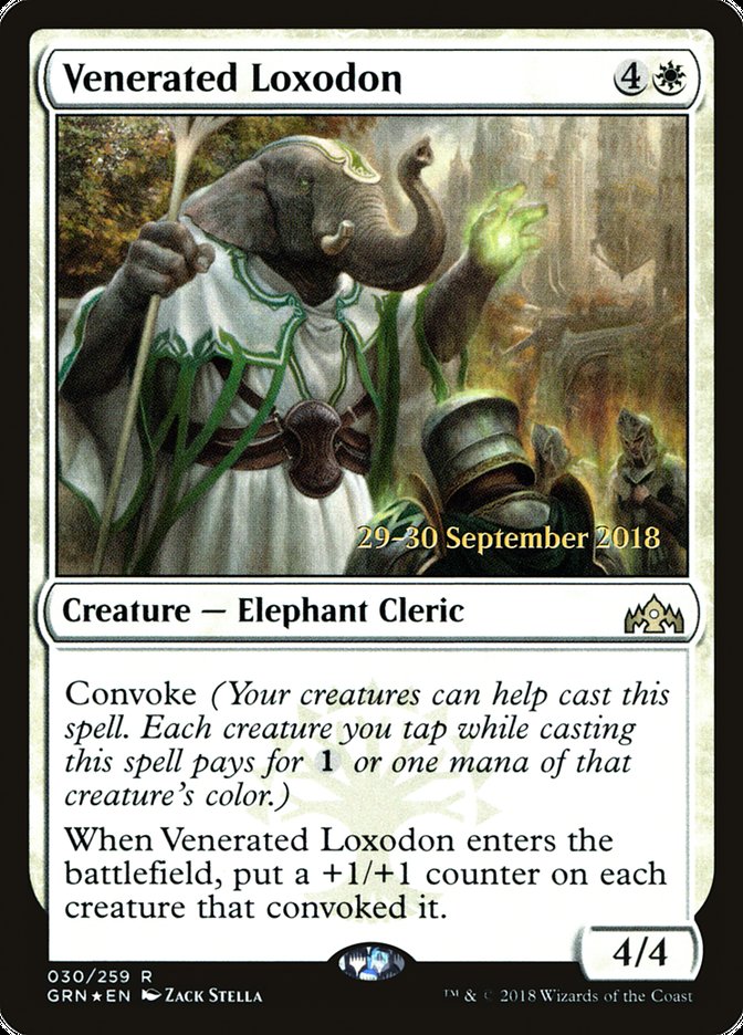 Venerated Loxodon [Guilds of Ravnica Prerelease Promos] | Gear Gaming Bentonville