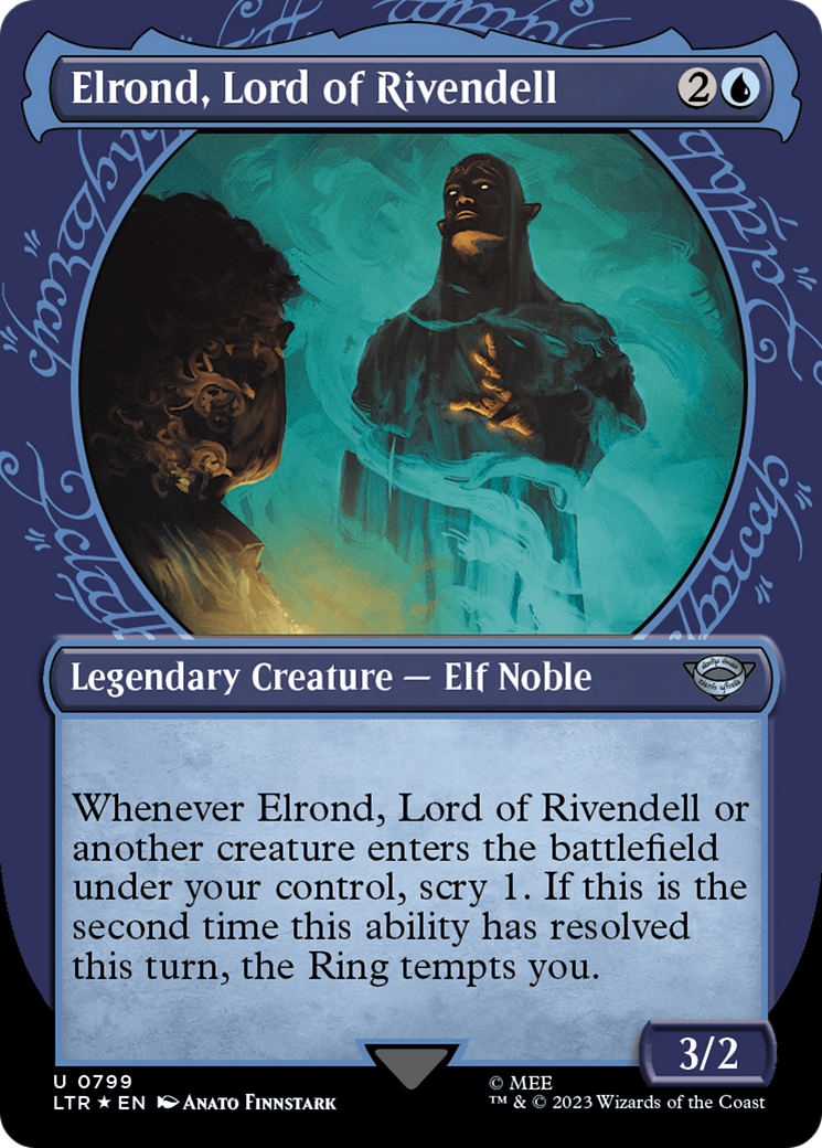 Elrond, Lord of Rivendell (Showcase) (Surge Foil) [The Lord of the Rings: Tales of Middle-Earth] | Gear Gaming Bentonville