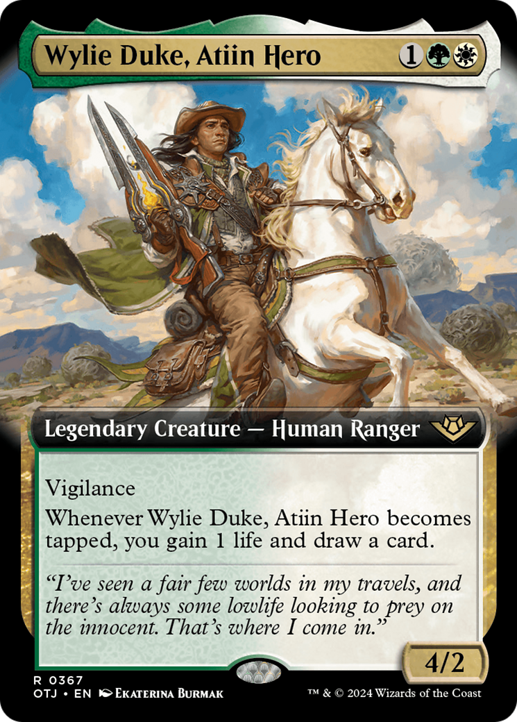 Wylie Duke, Atiin Hero (Extended Art) [Outlaws of Thunder Junction] | Gear Gaming Bentonville