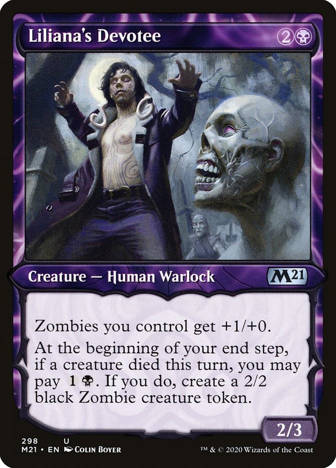 Liliana's Devotee (Showcase) [Core Set 2021] | Gear Gaming Bentonville