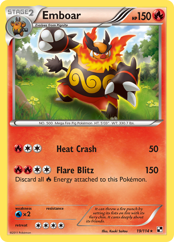 Emboar (19/114) [Black & White: Base Set] | Gear Gaming Bentonville