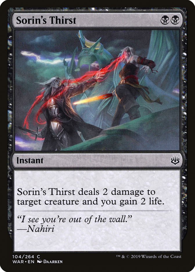 Sorin's Thirst [War of the Spark] | Gear Gaming Bentonville