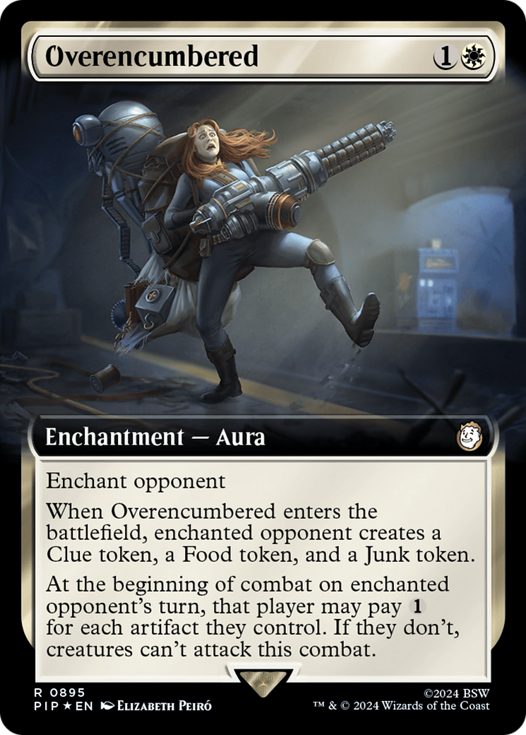 Overencumbered (Extended Art) (Surge Foil) [Fallout] | Gear Gaming Bentonville