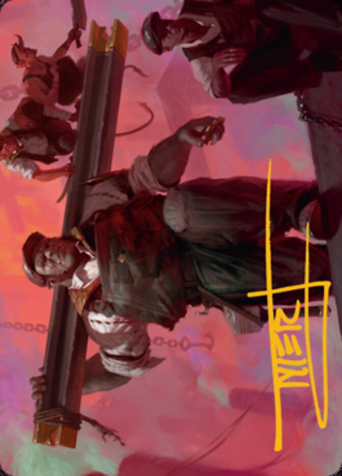 The Beamtown Bullies Art Card (Gold-Stamped Signature) [Streets of New Capenna Art Series] | Gear Gaming Bentonville