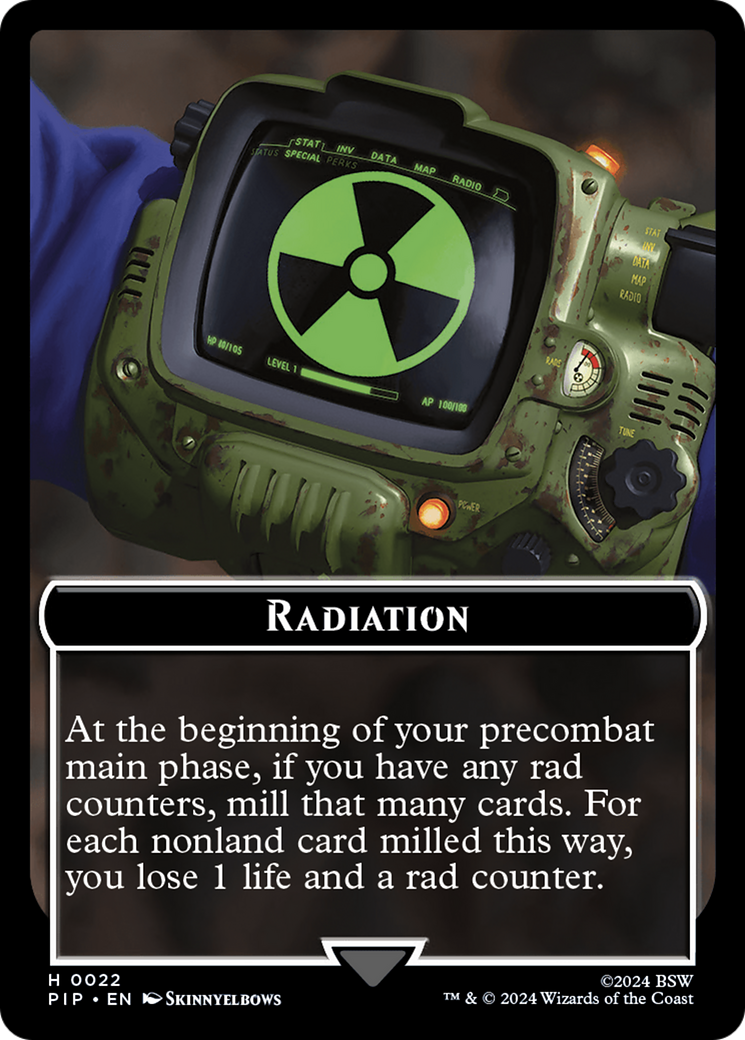 Radiation // Human Soldier Double-Sided Token [Fallout Tokens] | Gear Gaming Bentonville