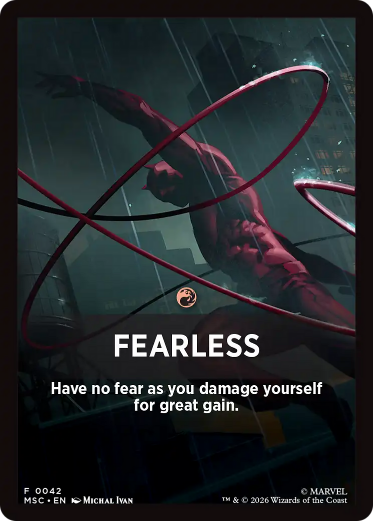 Fearless Theme Card [Marvel Super Heroes Commander] | Gear Gaming Bentonville