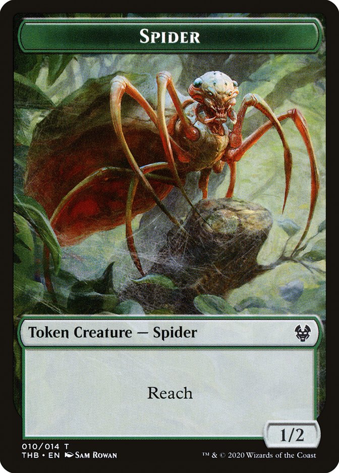 Human Soldier // Spider Double-Sided Token [Theros Beyond Death Tokens] | Gear Gaming Bentonville