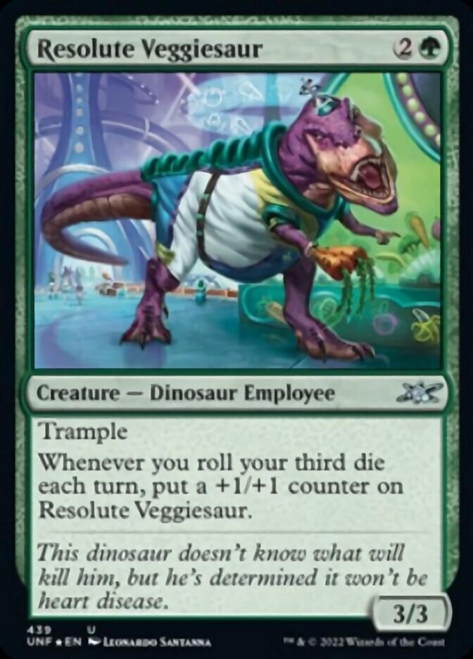 Resolute Veggiesaur (Galaxy Foil) [Unfinity] | Gear Gaming Bentonville