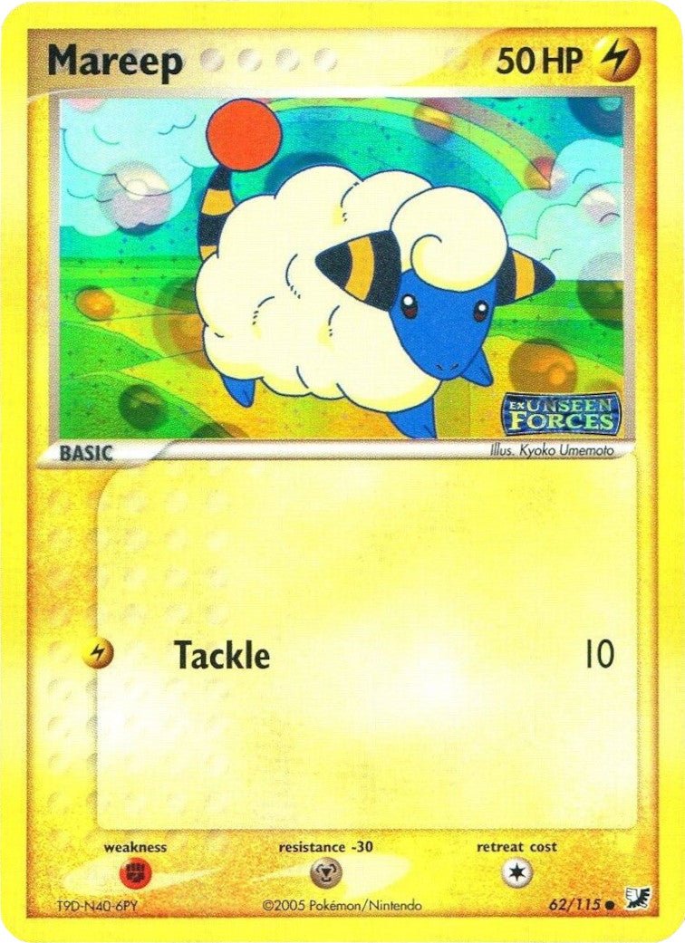 Mareep (62/115) (Stamped) [EX: Unseen Forces] | Gear Gaming Bentonville