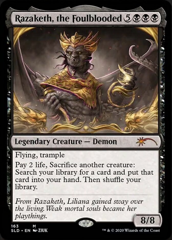 Razaketh, the Foulblooded (Foil Etched) [Secret Lair Drop Series] | Gear Gaming Bentonville