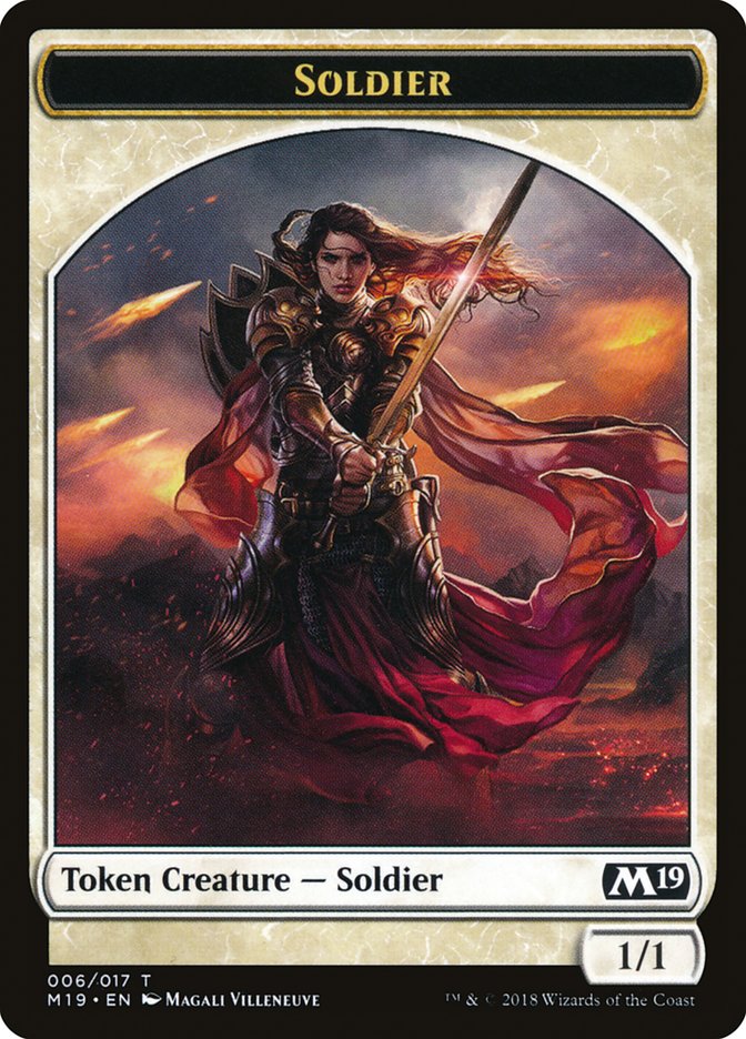 Soldier Token [Core Set 2019 Tokens] | Gear Gaming Bentonville