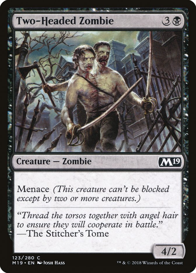 Two-Headed Zombie [Core Set 2019] | Gear Gaming Bentonville