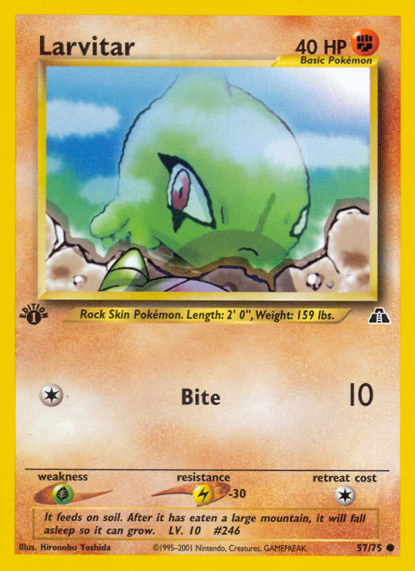 Larvitar (57/75) [Neo Discovery 1st Edition] | Gear Gaming Bentonville