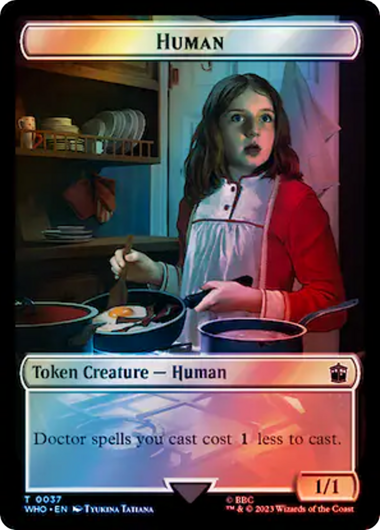 Human (0037) // Mark of the Rani Double-Sided Token (Surge Foil) [Doctor Who Tokens] | Gear Gaming Bentonville