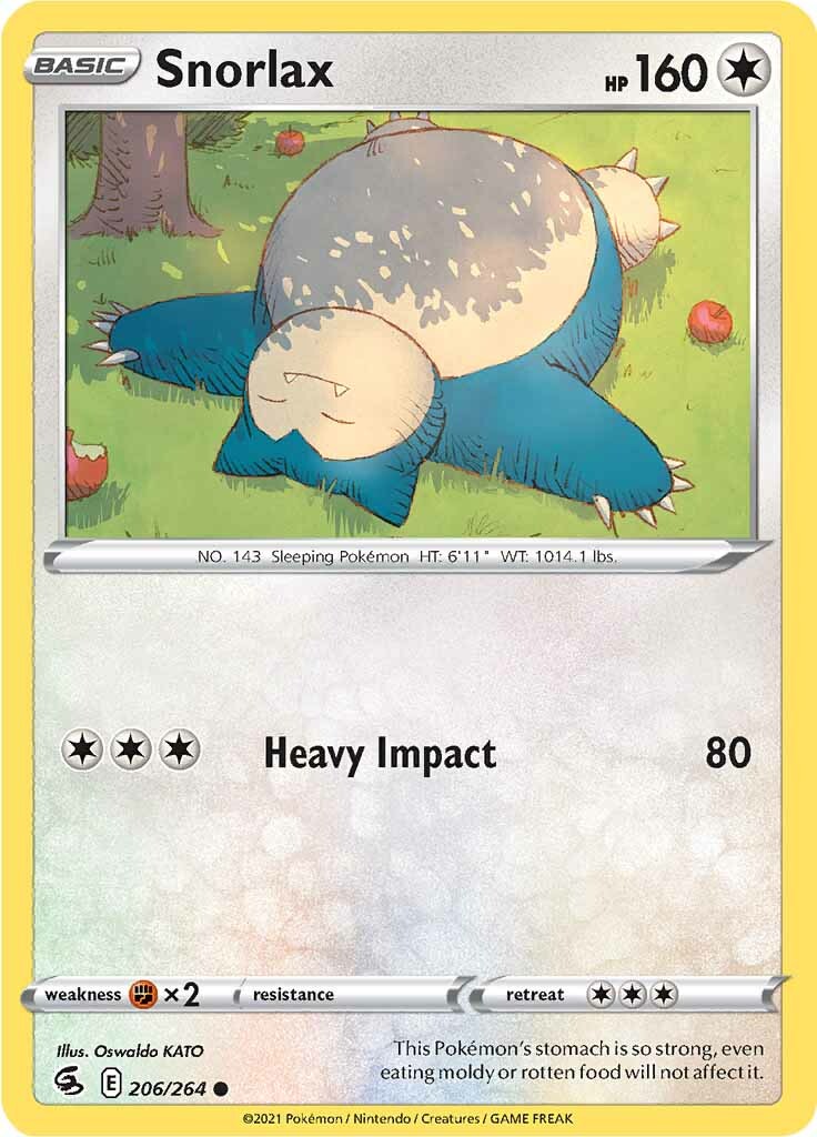 Snorlax (206/264) [Sword & Shield: Fusion Strike] | Gear Gaming Bentonville