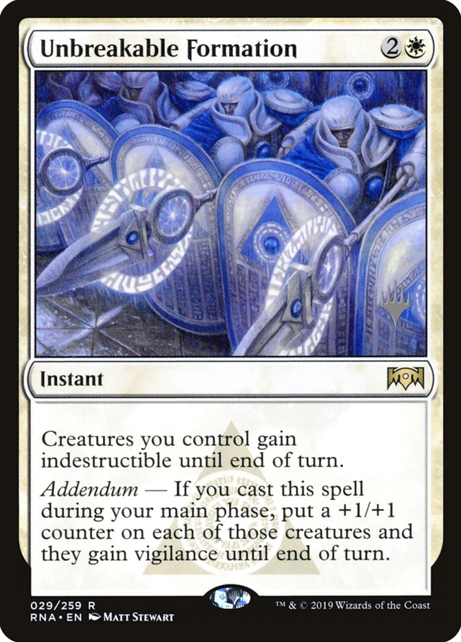 Unbreakable Formation (Promo Pack) [Ravnica Allegiance Promos] | Gear Gaming Bentonville