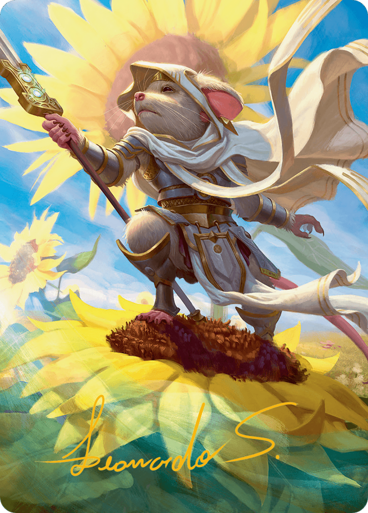 Elspeth, Sun's Champion Art Card (Gold-Stamped Signature) [Bloomburrow Art Series] | Gear Gaming Bentonville