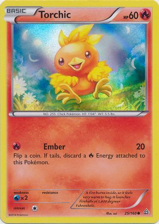 Torchic (25/160) (Sheen Holo) [XY: Primal Clash] | Gear Gaming Bentonville