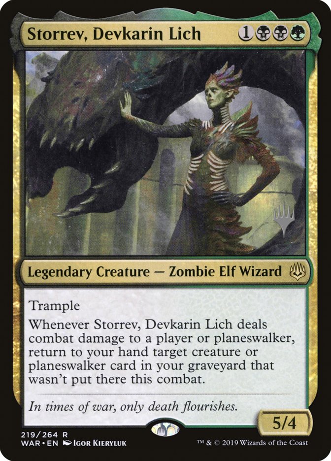 Storrev, Devkarin Lich (Promo Pack) [War of the Spark Promos] | Gear Gaming Bentonville