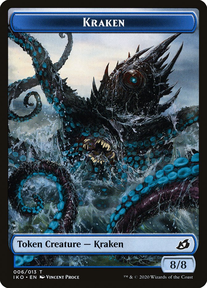 Kraken Token [Ikoria: Lair of Behemoths Tokens] | Gear Gaming Bentonville