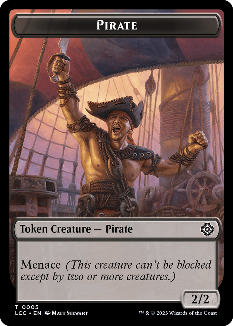 The Monarch // Pirate Double-Sided Token [The Lost Caverns of Ixalan Commander Tokens] | Gear Gaming Bentonville