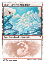 Snow-Covered Mountain (White Border) [Mystery Booster 2] | Gear Gaming Bentonville