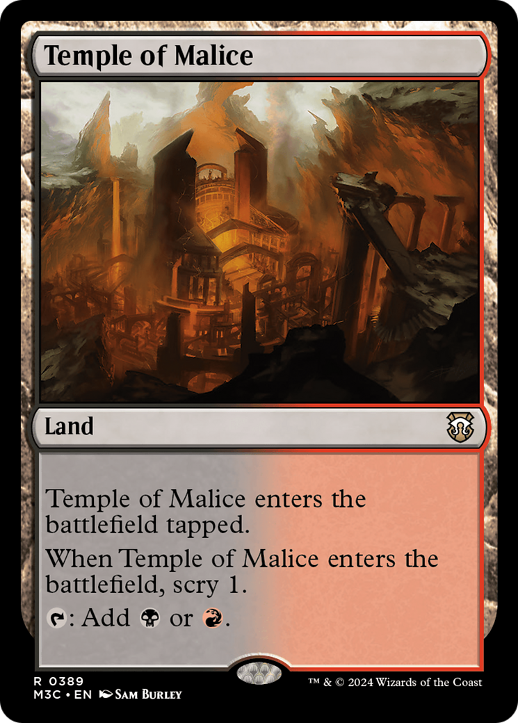 Temple of Malice (Ripple Foil) [Modern Horizons 3 Commander] | Gear Gaming Bentonville