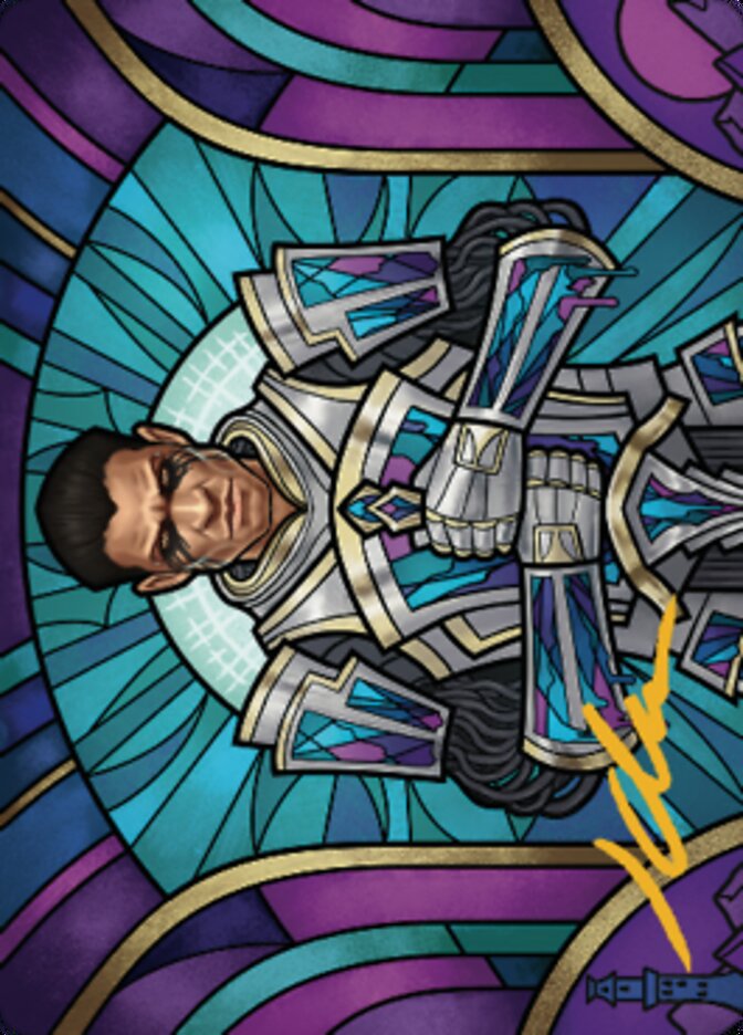 Aron, Benalia's Ruin Art Card (Gold-Stamped Signature) [Dominaria United Art Series] | Gear Gaming Bentonville