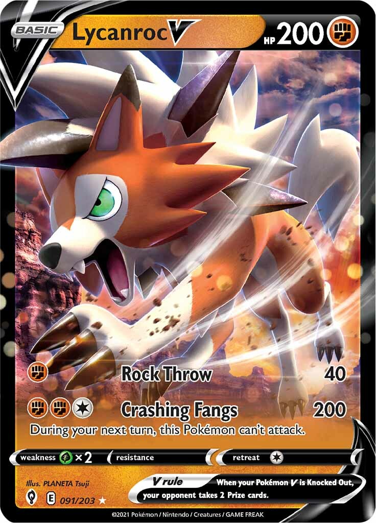 Lycanroc V (091/203) [Sword & Shield: Evolving Skies] | Gear Gaming Bentonville