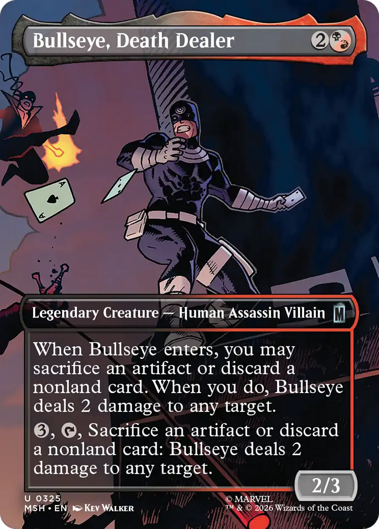 Bullseye, Death Dealer (Borderless) [Marvel Super Heroes] | Gear Gaming Bentonville