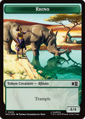 Rhino (029) // Beast (027) Double-Sided Token (Surge Foil) [Marvel Super Heroes Commander Tokens] | Gear Gaming Bentonville