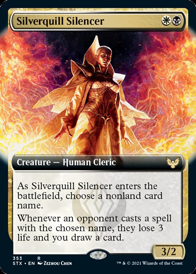 Silverquill Silencer (Extended Art) [Strixhaven: School of Mages] | Gear Gaming Bentonville