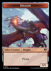 Human Soldier // Dragon (0021) Double-Sided Token [Commander Masters Tokens] | Gear Gaming Bentonville