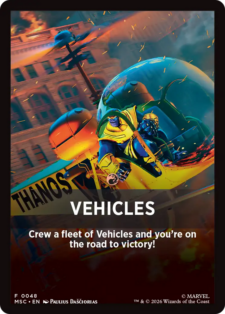 Vehicles Theme Card [Marvel Super Heroes Commander] | Gear Gaming Bentonville