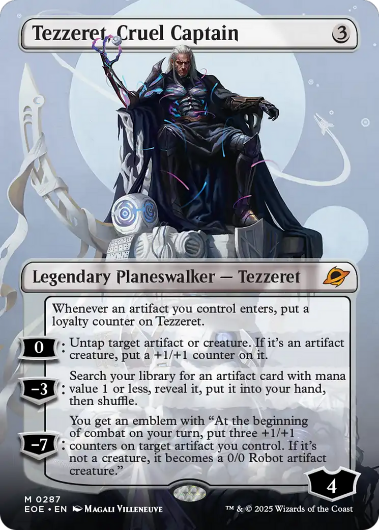 Tezzeret, Cruel Captain (Borderless) [Edge of Eternities] | Gear Gaming Bentonville