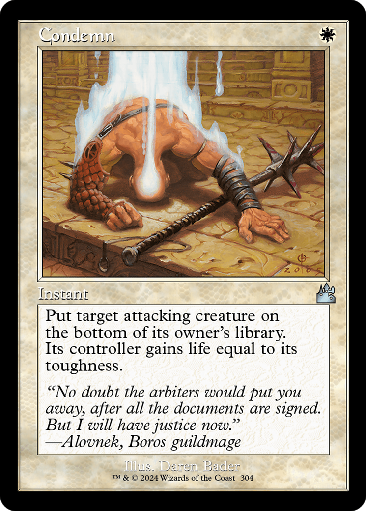 Condemn (Retro Frame) [Ravnica Remastered] | Gear Gaming Bentonville
