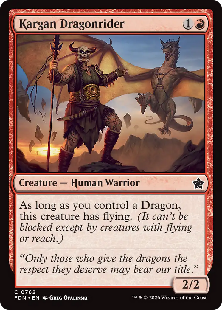 Kargan Dragonrider (0762) [Foundations] | Gear Gaming Bentonville