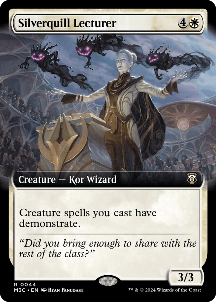 Silverquill Lecturer (Extended Art) (Ripple Foil) [Modern Horizons 3 Commander] | Gear Gaming Bentonville