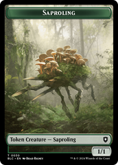 Saproling // Treasure Double-Sided Token [Bloomburrow Commander Tokens] | Gear Gaming Bentonville