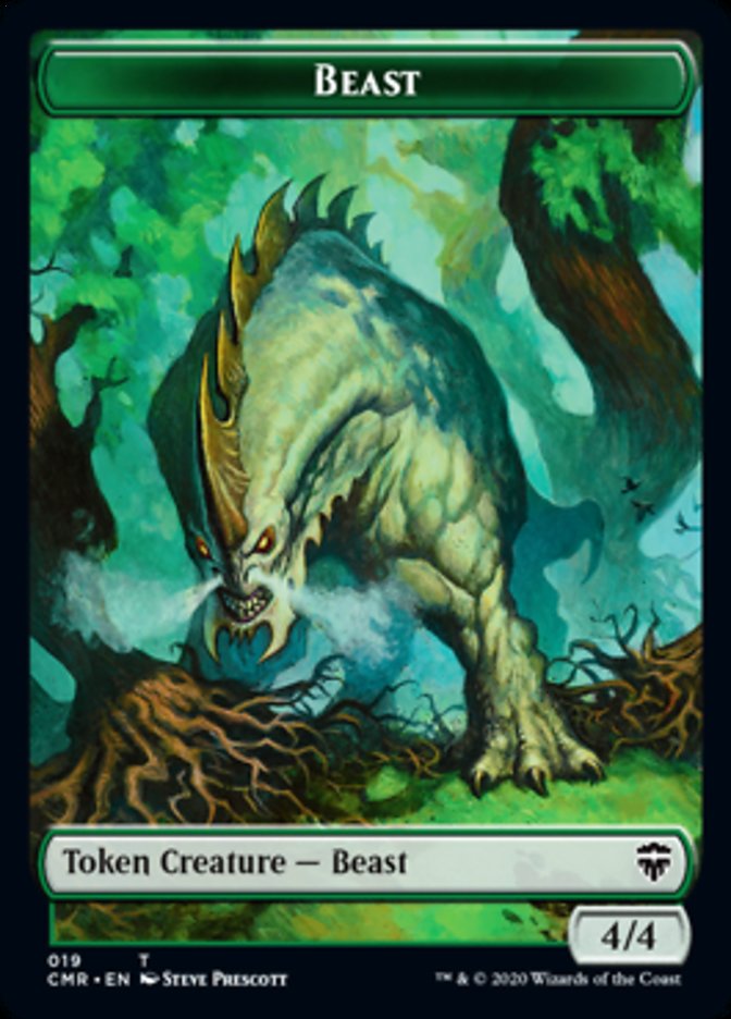 Beast (18) // Beast (19) Double-Sided Token [Commander Legends Tokens] | Gear Gaming Bentonville