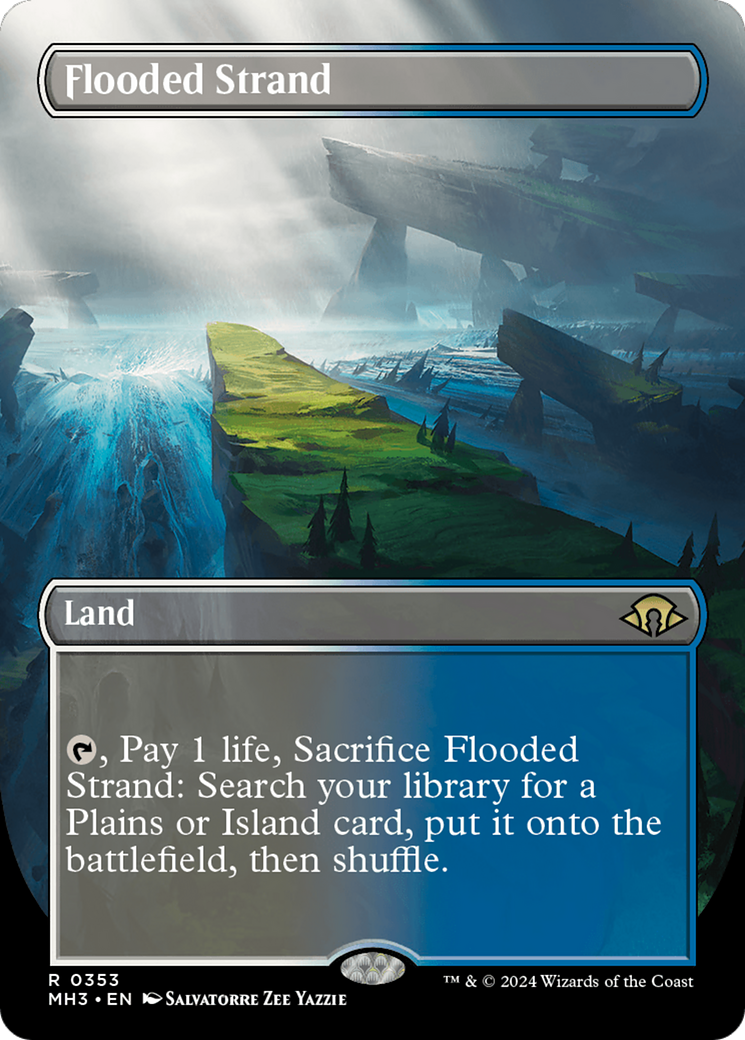 Flooded Strand (Borderless) [Modern Horizons 3] | Gear Gaming Bentonville