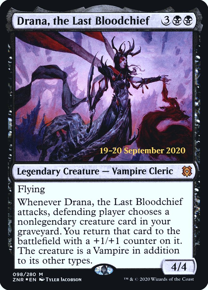 Drana, the Last Bloodchief [Zendikar Rising Prerelease Promos] | Gear Gaming Bentonville