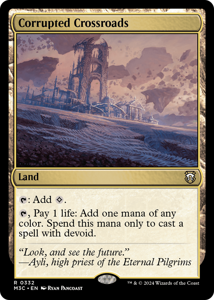 Corrupted Crossroads (Ripple Foil) [Modern Horizons 3 Commander] | Gear Gaming Bentonville